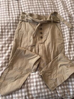 Sezane | paperbag waist khaki pants